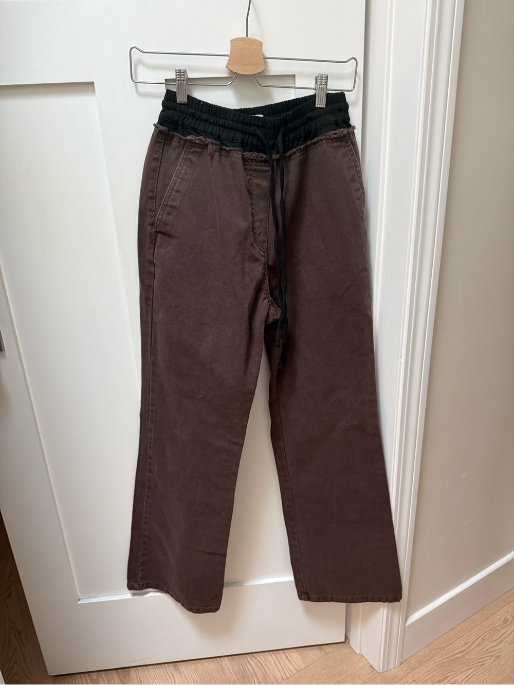 3.1 Phillip Lim Brown with Black Elastic Pants size small